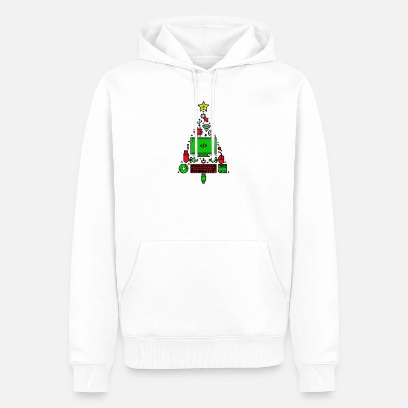 Code Computer Code Debug Skripting Programmierer - Männer Premium Bio Hoodie - Weiß
