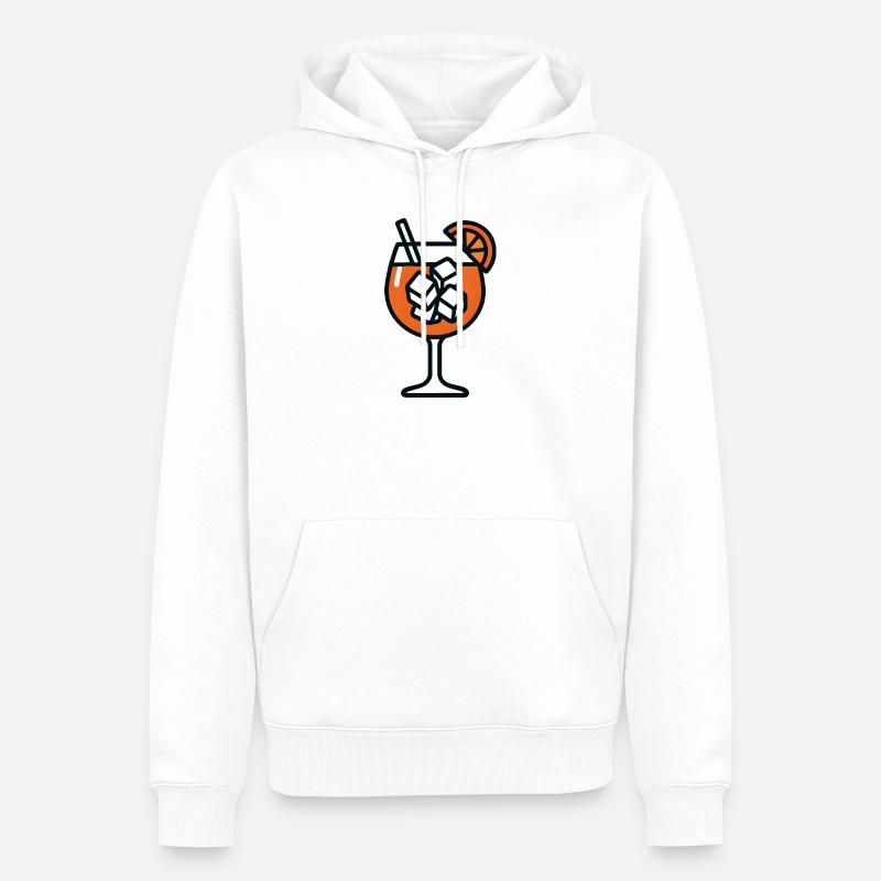 Party Spritz Glas Geschenkidee - Männer Premium Bio Hoodie - Weiß