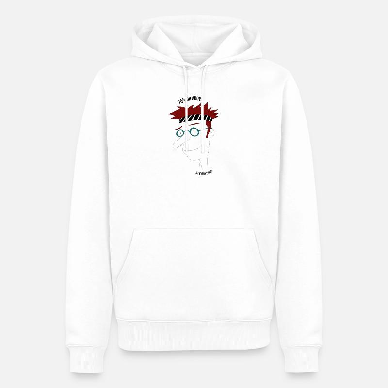75 % oder mehr in allem, Mann - Männer Premium Bio Hoodie - Weiß