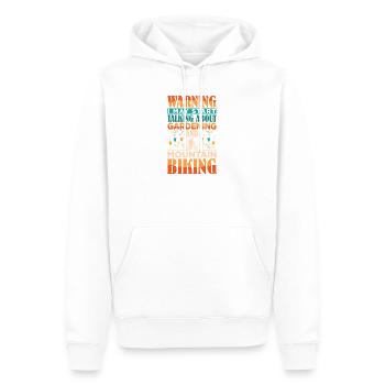 Mountainbike Mountain Bike Garten Gärtner - Männer Premium Bio Hoodie - Weiß - Vorne - Nico (187cm)