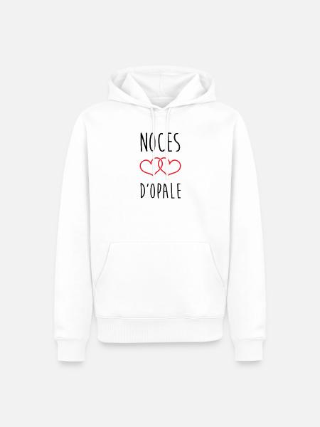 Opal Wedding 21 Years of Love - Men’s Premium Organic Hoodie - white
