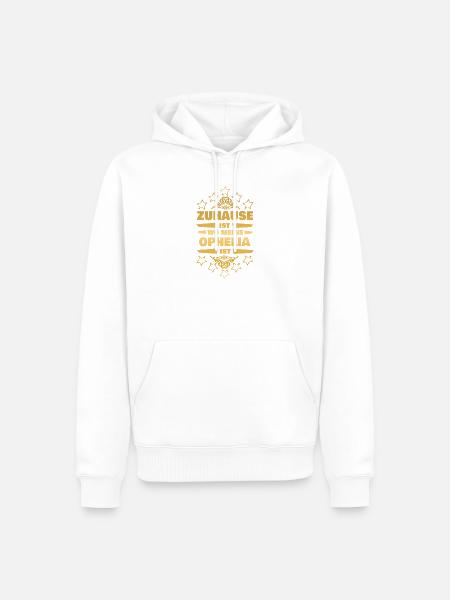 Ehefrau Ophelia - Männer Premium Bio Hoodie - Weiß