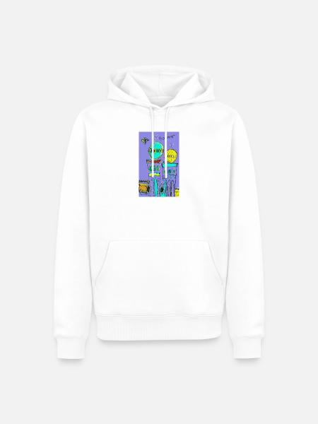 Synagogengeheimnis (A Dohány utcai zsinagóga) - Männer Premium Bio Hoodie - Weiß