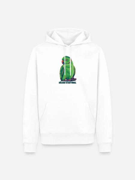 Kölner Stadtvogel - Männer Premium Bio Hoodie - Weiß