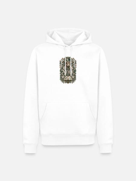Stier – Stark, zuverlässig & bodenständig - Männer Premium Bio Hoodie - Weiß