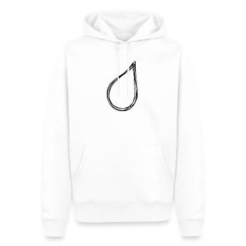 Tropfen handgezeichnet - Männer Premium Bio Hoodie - Weiß - Vorne - Nico (187cm)