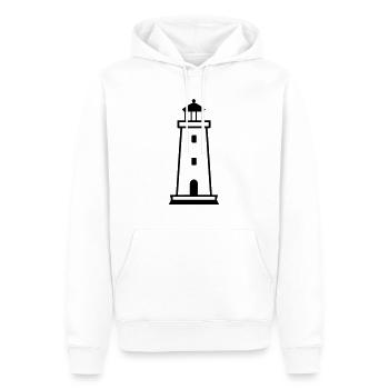 Leuchtturm - Männer Premium Bio Hoodie - Weiß - Vorne - Nico (187cm)