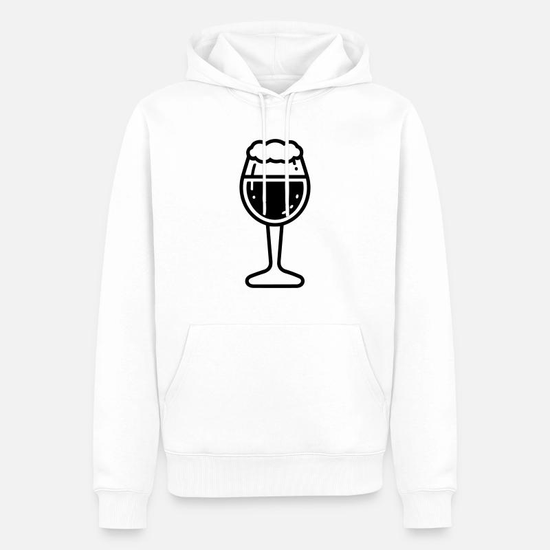 Bier - Männer Premium Bio Hoodie - Weiß