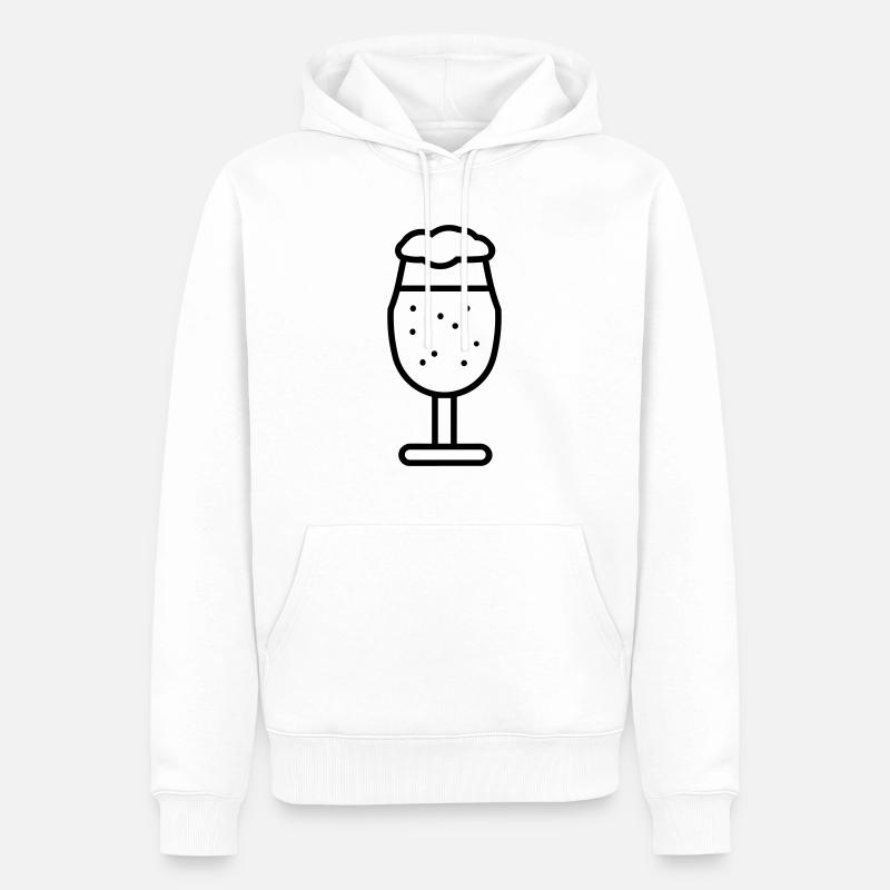 Bier - Männer Premium Bio Hoodie - Weiß