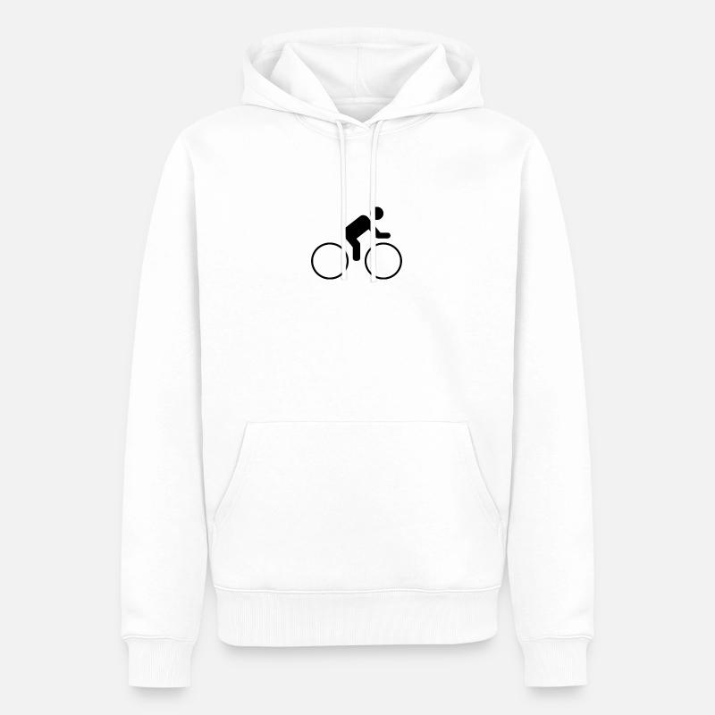 Radfahrer - Männer Premium Bio Hoodie - Weiß