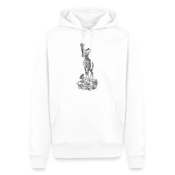 Giraffensandwich - Männer Premium Bio Hoodie - Weiß - Vorne - Nico (187cm)
