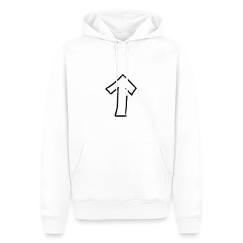 Pfeil Zeichnung Skizze schwarz - Männer Premium Bio Hoodie - Weiß - Vorne - Nico (187cm)