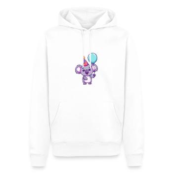 Bande dessinée d’anniversaire Koala - Sweat à capuche Premium bio Homme - blanc - Devant - Nico (187cm)