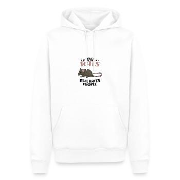 Rats - Men’s Premium Organic Hoodie - white - Front - Nico (187cm)