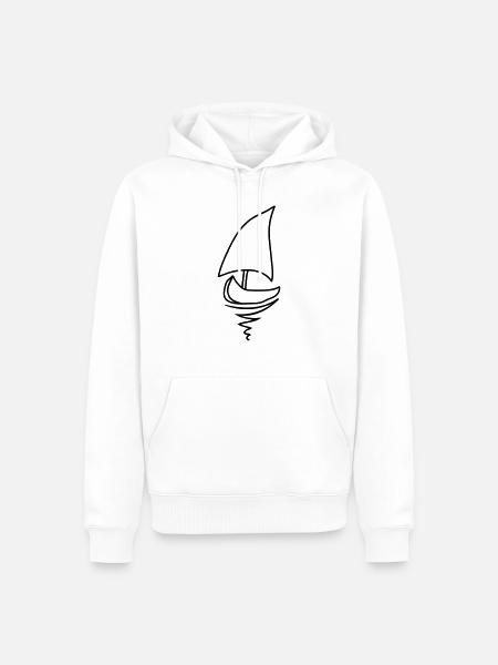 schiff_1c - Sweat à capuche Premium bio Homme - blanc
