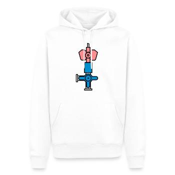 Dauerverweilkanüle Flexüle Zugang Infusionsbesteck - Männer Premium Bio Hoodie - Weiß - Vorne - Nico (187cm)