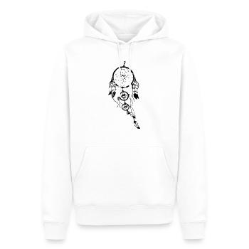Attrape Rêves - Sweat à capuche Premium bio Homme - blanc - Devant - Nico (187cm)