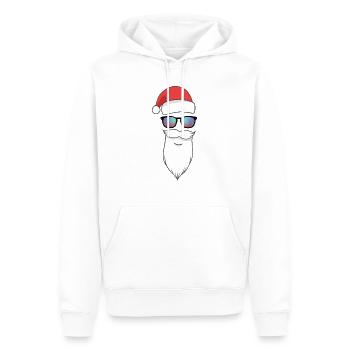 Weihnachtsmann mit Sonnenbrille - Männer Premium Bio Hoodie - Weiß - Vorne - Nico (187cm)