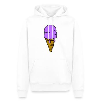 glace - Sweat à capuche Premium bio Homme - blanc - Devant - Nico (187cm)
