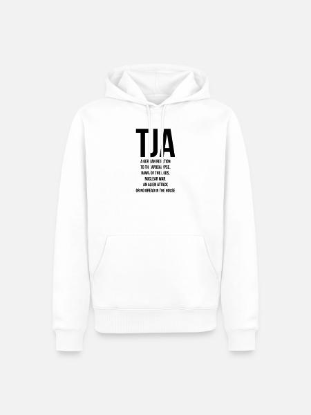 Tja Deutscher Humor Spruch - Männer Premium Bio Hoodie - Weiß