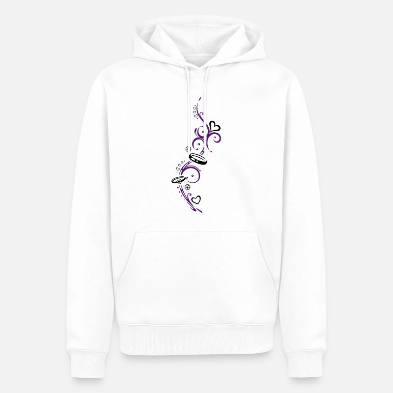 Eheringe, Hochzeit, Ehe, zwei Ringe - Männer Premium Bio Hoodie - Weiß