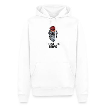 Facial Hair Beard Statement Bearded Full Beard - Men’s Premium Organic Hoodie - white - Front - Nico (187cm)