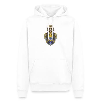 Ritter Faultier cool - Männer Premium Bio Hoodie - Weiß - Vorne - Nico (187cm)