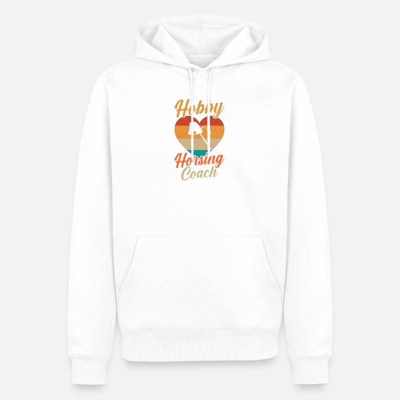 Steckenpferd Cheval de Hobby Cavalier - Sweat à capuche Premium bio Homme - blanc