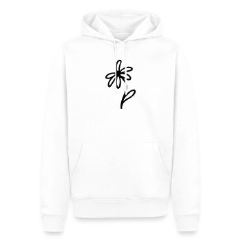 minimalistisch - Männer Premium Bio Hoodie - Weiß - Vorne - Nico (187cm)