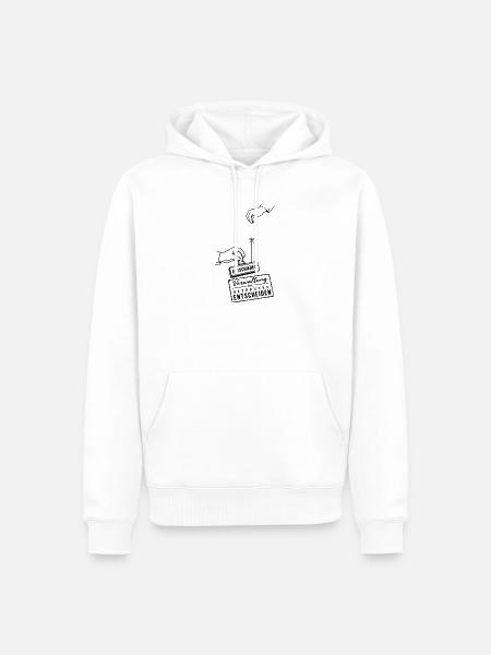 Betreutes Entscheiden - Männer Premium Bio Hoodie - Weiß