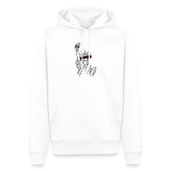 Freiheitsstatue – Liberté toujours! Punk Design - Männer Premium Bio Hoodie - Weiß - Vorne - Nico (187cm)
