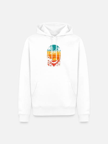 Bali Indonesien Retro - Männer Premium Bio Hoodie - Weiß