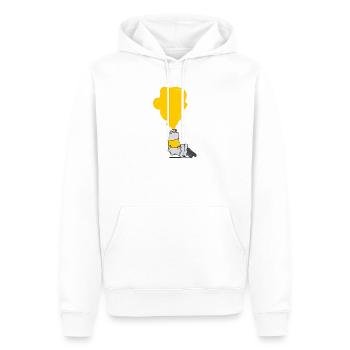 Eine Wolke Gelber Farbe Quilled Aus Der Farbtube - Männer Premium Bio Hoodie - Weiß - Vorne - Nico (187cm)