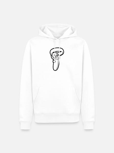 VR Brille Controller Icon - Männer Premium Bio Hoodie - Weiß