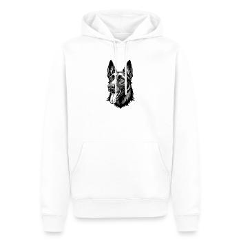 Belgischer Malinois-Hundekopf - Männer Premium Bio Hoodie - Weiß - Vorne - Nico (187cm)