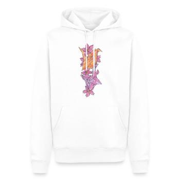 Süße Origami Kraniche Falt Papier Japan Bastler - Männer Premium Bio Hoodie - Weiß - Vorne - Nico (187cm)