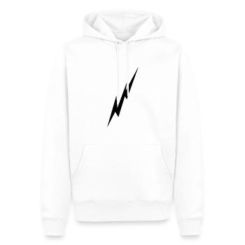 Blitz - Männer Premium Bio Hoodie - Weiß - Vorne - Nico (187cm)