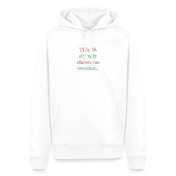 Ugly Christmas sweater - Men’s Premium Organic Hoodie - white - Front - Nico (187cm)