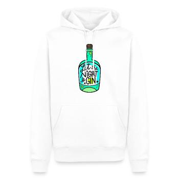 Gin Alcohol Party Drink witty saying gift - Men’s Premium Organic Hoodie - white - Front - Nico (187cm)