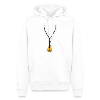 halskette schmuck gitarre lernen spielen song cool - Männer Premium Bio Hoodie - Weiß - Vorne - Nico (187cm)