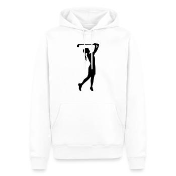 golferin - Männer Premium Bio Hoodie - Weiß - Vorne - Nico (187cm)