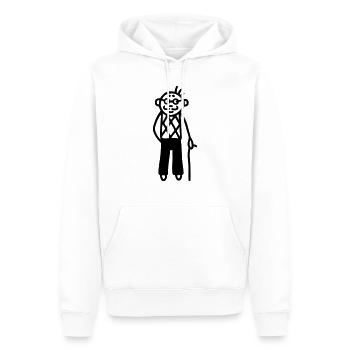 Opa mit Schnurrbart und Brille - Männer Premium Bio Hoodie - Weiß - Vorne - Nico (187cm)