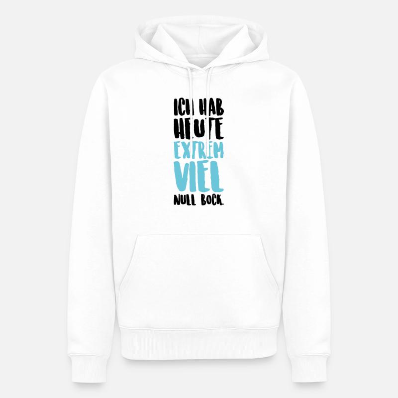 Kein Bock - Männer Premium Bio Hoodie - Weiß