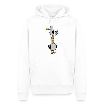 Möwen Team 2 Freunde - Männer Premium Bio Hoodie - Weiß - Vorne - Nico (187cm)