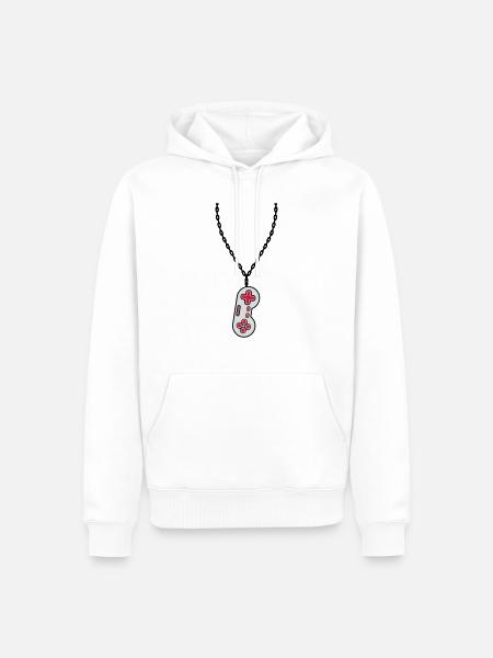 Necklace Jewelry Old Controller - Men’s Premium Organic Hoodie - white