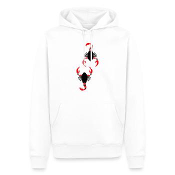 scorpion - Sweat à capuche Premium bio Homme - blanc - Devant - Nico (187cm)