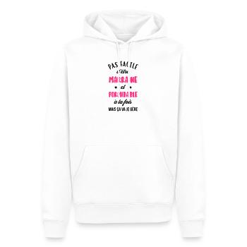 Patin / Pate / Patentochter / Patensohn - Männer Premium Bio Hoodie - Weiß - Vorne - Nico (187cm)