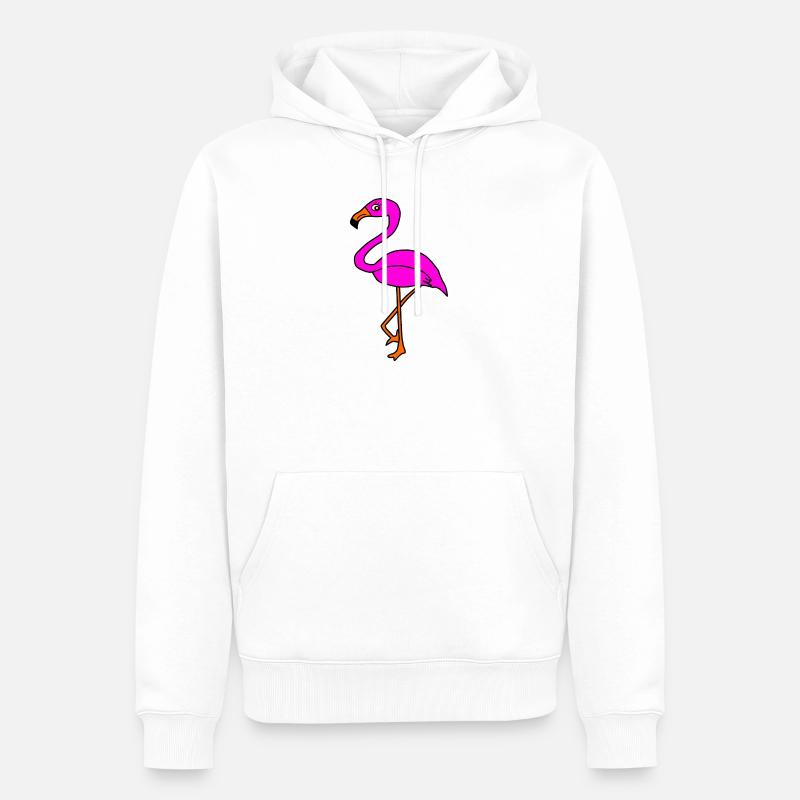 Flamingos Vogel Vögelchen Tiere Geschenk - Männer Premium Bio Hoodie - Weiß