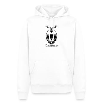 Drohnen-Pilot Kamera im Flug - Männer Premium Bio Hoodie - Weiß - Vorne - Nico (187cm)