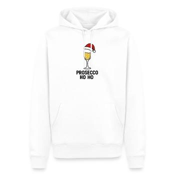 Prosecco Ho Ho – Pull de Noël au prosecco - Sweat à capuche Premium bio Homme - blanc - Devant - Nico (187cm)